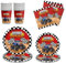Platos y Vasos para Cumpleaños 56 Piezas Monstertruck Vajilla Cumpleaños Infantil Vajilla Desechable Platos de Papel Fiesta- Plato, Taza, Servilletas