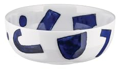 Alessi Itsumo - Yunoki ware NF08/54 - Coupelle Design, Usage Quotidien, Esthétique Minimale, en Porcelaine Blanche avec Décor Samiro Yunoki, Diamètre 14 cm