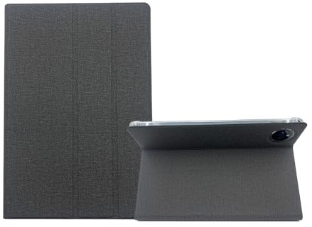 ANTEMPER Hülle für ANTEMPER D106B 10,1 Zoll Tablet, Dreifach Falt Klapp Schutzhülle Case, Ultra Dünn Leicht Ständer Schale Smart Cover mit Translucent Frosted Rückhülle, Grau