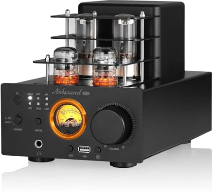 Nobsound Amplifier A3 Tube Amplifier HiFi con amplificatore tubo Bluetooth, ricevitore Coax/Opt Stereo Amplificatore USB Player