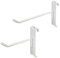 Dazzling Displays Ganchos de rejilla de metal blanco, caja de 12, seis ganchos de 4 pulgadas y seis de 6 pulgadas, accesorio de pared ideal para exhibición de accesorios de rejilla