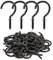 Jeowoqao 50 Pcs Black Cup Hooks, 1-1/4 Inch Metal Heavy Duty Wood Wall Ceiling Hooks for Mugs, Plants, Baskets, Lights, Wreaths - Indoor Outdoor Use