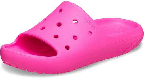 Crocs Unisex Kids Slide, Classic Slide v2 K, Pink Crush, 2 UK Child