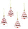 Weihnachtsbaumkugeln, Glänzend Matt Splitterfrei Weihnachtsbaumschmuck, Innen und Außen Weihnachtsbaum Haus Party Dekoration (Baum Rose Gold 4Stk)