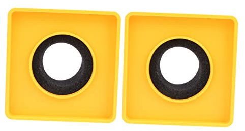 TOGEVAL 2pcs Portable Abs Square Interview Microphone Logo Flags for Broadcasting Station Branding Lightweight and Easy to Carry for Professional Use Yellow
