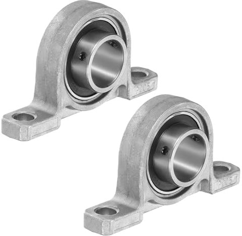 PATIKIL Cuscinetto Blocco Cuscino 1/25mm Foro, 2Pz Verticale Lega Zinco Acciaio Montato Flangia Cuscinetto Boccola Blocchetto Auto Alrigonte Inserto Cuscinetti Sfera Foro Alloggiamento