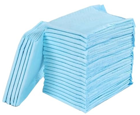 SHOWERORO 100 Stück Einweg Wickelunterlagen Für Jungen, Mädchen Und Erwachsene Mit Saugfähigem Vliesstoff Papier Und Pe Auslaufsicheren Rändern Einweg-wickeltischunterlagen