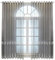 Wycian Lamellenvorhang Vorhang Grau Voile 2er Pack Mesh mit Aufgestickten Vintage-Blumen H138 x B132 cm (2er Pack) Polyester