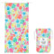 Dock & Bay Strandhandtuch - Schnell trocknende Mikrofaser, ohne Sand - Kompakt, Leicht - 100% recycelt - Inklusive Beutel - Aloha Glow, Large (160x90cm, 63x35)