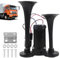 GAOUTO LWK Clacson da 12 V, 120 db, doppio clacson ad aria, super rumoroso con compressore, tromba ad aria compressa per tutti i veicoli da 12 V, auto, treno, barca