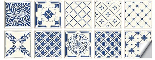 yuwqqoajv 10pcs Waterproof Tile Stickers Self Adhesive Wall Tiles for Kitchen and Bathroom Renovations PVC Bathroom Tile Stickers, B