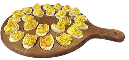 Bandeja para huevos a la diabla, platos para huevos a la diabla | Bandeja de servir huevos con asa, huevera , huevera, bandeja de servir, vajilla de Pascua para estantes de cocina, Fr
