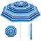 TOGEVAL Parasol de Plage Inclinable 6.5FT/200cm UV 50+ et Anti-Vent - Parasaols Plage Pliable Portable Léger pour Piscine Jardin Voyage (Bleu Roi)
