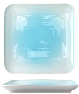 NEBE Assiette Assiette à Steak Occidentale Simple, Assiette carrée Blanche en céramique, Assiette créative for la Maison, Assiette Plate, Vaisselle for hôtel, Restaurant Vaisselle(B)