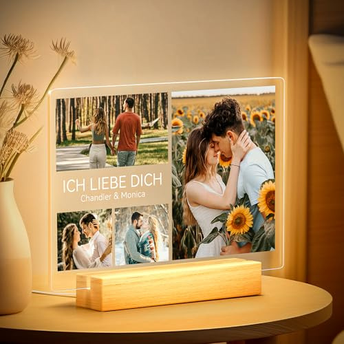 Personalisierte Bilderrahmen mit Foto, Bilderrahmen Personalisiert mit Bild | Personalisierte Geschenke für Frauen Männer, Personalisierte Jahrestag Geschenk für Sie Ihn Freundin Freund