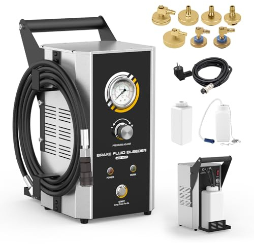 LUTIFIX AST609 Bremsenentlüftungsset für Kraftfahrzeuge, Bremsflüssigkeitsentlüftungsgerät mit pulsierender Bremsflüssigkeitsentlüftung, automatisches Vakuum-Bremsentlüftungsgerät für eine Person