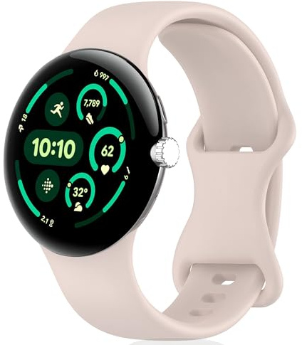 MELEJIA Correa de Silicona Compatible con Google Pixel Watch 4 41mm/3 41mm/2/1/Pixel Watch 3 45 mm/4 45 mm, Silicona Pulseras de Repuesto, Ajustable Repuesto Correa