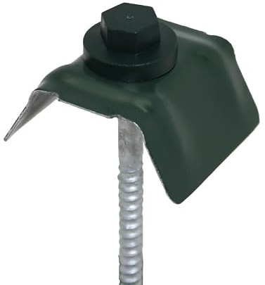 Kit de 50 fixations pour bac acier 1045 (vis L 100 x diam 6 mm) Vert 6009