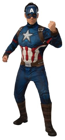 Rubie's Official Avengers Endgame Captain America, Deluxe Adult Mens Costume - Size Standard/Medium Halloween