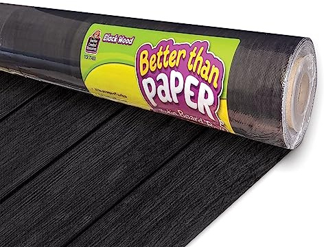 Teacher Created Resources Black Wood Better Than Paper Bulletin Board Roll (TCR77453)