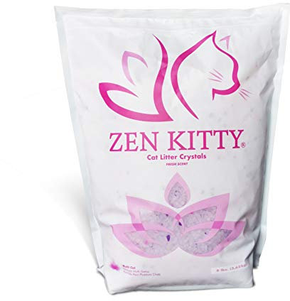 ZenKitty - Arena de cristal para gatos, aroma fresco