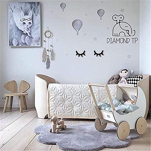Nicole Knupfer Kinderzimmer Baumwolle Kinderteppich und Jugendzimmer Teppich Kinderzimmerteppich Wolkenform (Grau)