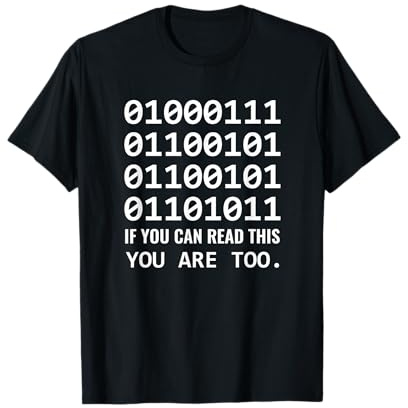 Geek Computer Binärcode für Entwickler & Admins in Binär T-Shirt