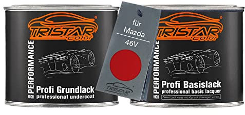 TRISTARcolor Pintura automotriz Set bote listo para pulverizar para Mazda 46V Soul Red Crystal Metallic Fondo + pintura base 1,0 l