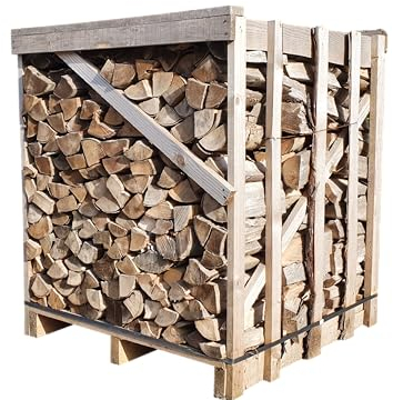 1 Box Brennholz 1 RM Box Buchenbrennholz 33cm trocken Kaminholz Feuerholz Scheitholz Buche Feuerschale Lagerfeuer Pizzaofen | Boxenmaß ca.106x100x104cm | 1 Box | Energie Kienbacher (1)