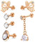 D.Bella Boucle d'oreille Clou de Cartilage Helix Stud Tragus Anneaux 16G en Acier Inoxydable Tragus Avant Helix de Or Rose Piercing Bijoux 6Pcs