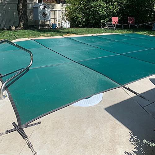 SUBBYE Bâche à Bulles Piscine Vert en Terre Couverture de Piscine d'hiver - Sécurité des Enfants et des Animaux de Compagnie, Extra Large Extérieur Au-Dessus du Sol Couverture de Piscine, Matériau PP