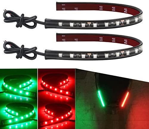 Keiurot LED båtnavigationslampor båglampa för Pontoon kajak yacht båtlampor marin navigationslampor kit 12 V (1 RÖD och 1 grön)