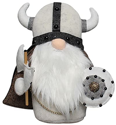 Luckxing Weihnachtszwerge Plüschpuppe - Handgemachte Gnomische Wikinger Gladiator Plüsch Elf Puppe Ornamente, 10,23 Zoll Weihnachtsdekoration Wohnkultur