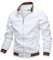 Belle veste décontractée et sportive pour hommes, printemps/automne, couleur unie, blanc, M