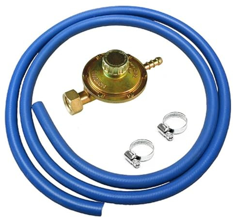 OPIROS Promo Box Regolatore A Taratura Variabile + Tubo mt.1,5 per Bombola Gpl Cucina (Regolatore variabile+Tubo+Fascette)
