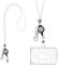 Vicloon Lanyard mit Kartenhalter, Kristall Lanyard Halskette mit Transparent ID Karten Halter, ID Card Holder Abzeichen Kit für Schlüsselanhänger und ID(Reines Weiß)