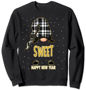 Sweet Buffalo Plaid Zwerg Neujahr passender Pyjama Sweatshirt