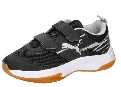 PUMA Varion Ii V Jr Indoor Court Shoe, Black Cool Light Gray Yellow Blaze Gum, 33 EU