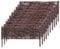 KADAX Palisade aus Weide, natürlicher Weidenzaun, handgemachter Weidenflechtzaun, Gartenzaun für Wegabgrenzung und Beete, Zaun Rasenkante (10 Stück 60x30cm)
