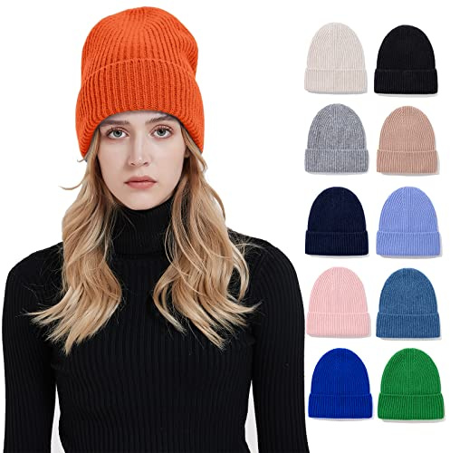 HEYANN Wintermütze Strickmütze Unisex Knit Beanie Hat Weich Nette Warm Beanie Hat Wollmütze für Herren Damen Warme Manschette Mütze Kappe Hut Mütze
