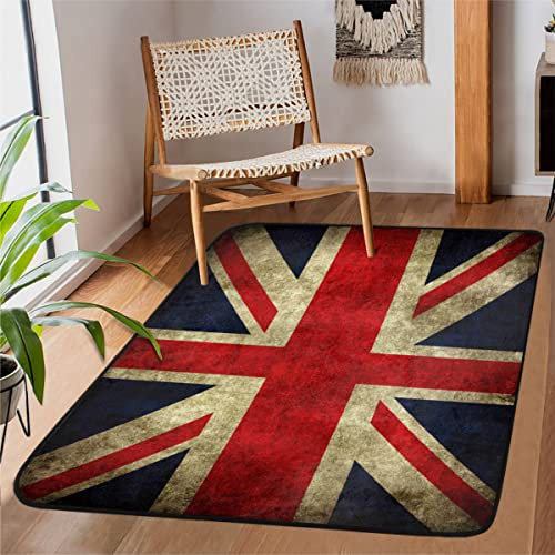 TropicalLife Teppich mit britischer Flagge, 122 x 160 cm, Union Jack, gro?er Teppich, Wohnzimmer, L?Ufer, Bodenteppich, Matte