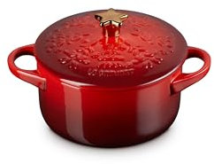 Le Creuset Mini cocotte en grès avec bouton étoile Cerise 710 ml