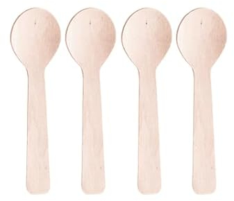 Pack of 2,000 100mm Biodegradable, Compostable & Plastic Free Wooden Soup Spoons. Disposable and Eco-Friendly.