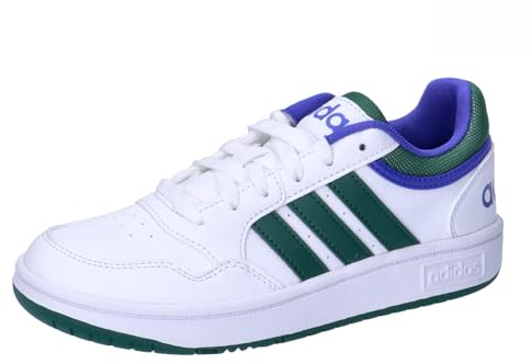 adidas Unisex - Bambini Hoops Shoes, Footwear White/CGREEN/LIOBLU, 38 EU