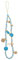 Uposao Mobile Phone Lanyard, Crystal Bead Anti-Lost Phone Case Pendant Chain Decoration Accessories Wrist Strap Key Chain Bag Pendant, Blue