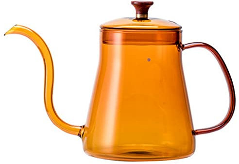 Oikabio Pot à main en verre teinté fait à la main, cuisinière électrique en céramique, bouilloire bouillante, petit pot à thé, pot à main B