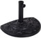 Outsunny - Pie de sombrilla (base de lastre, parasol, media cerradura, peso neto, 9 kg, resina de hierro fundido, diseño de flor con rueda de sujeción, dim. 50 x 31 x 32 cm, color negro