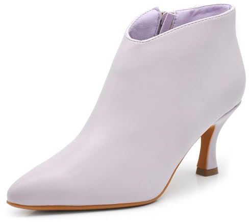 IF Fashion Tronchetti Stivali Stivaletti A Punta Scarpe da Donna Con Tacco MP413-9 lilla N.38
