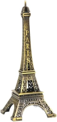 SquarezhenBo Kupferfarbene Eiffelturm-Statue Mini Dekorative Paris Eiffelturm-Figur Tischdekoration