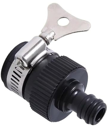 Wasserhahn-Schlauchadapter, runder Wasserhahn-Anschluss, Küchenarmatur, runder Anschluss, Mischer, Küche, Gartenschlauch, Armaturenklemme, Wasserhahn-Anschluss-Adapter, perfekt für Garten, Küche